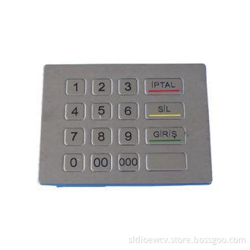 IP65 dynamic rated vandal proof Vending Machine Keypad with